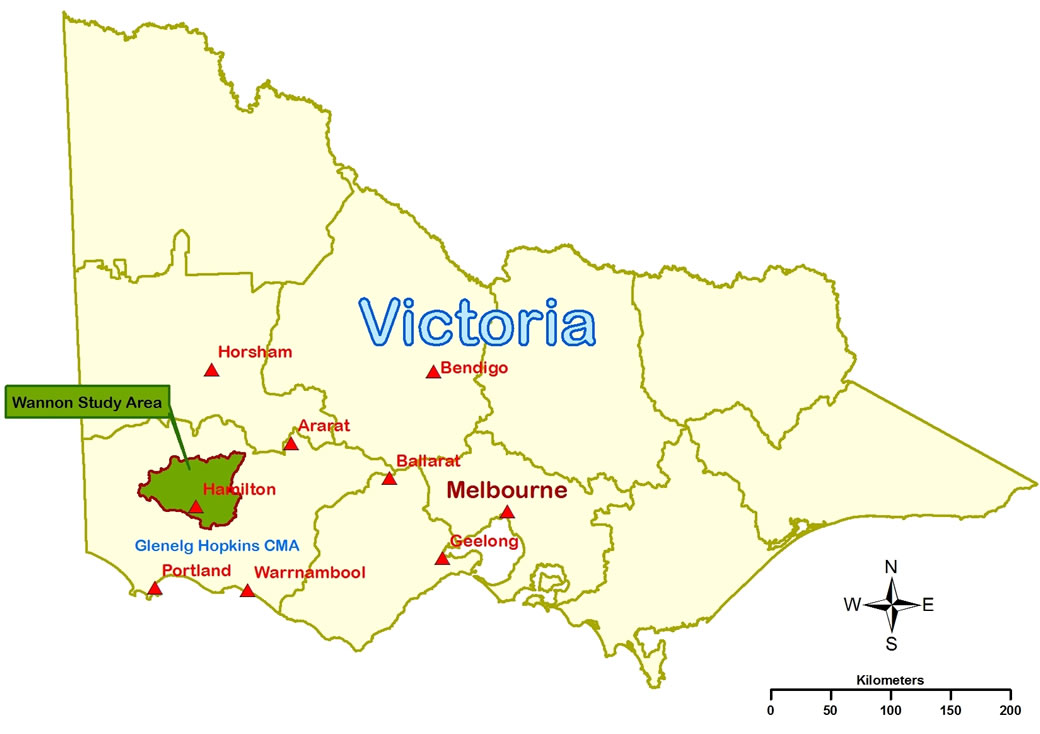 Figure 2  Location of the Wannon catchment in Victoria.