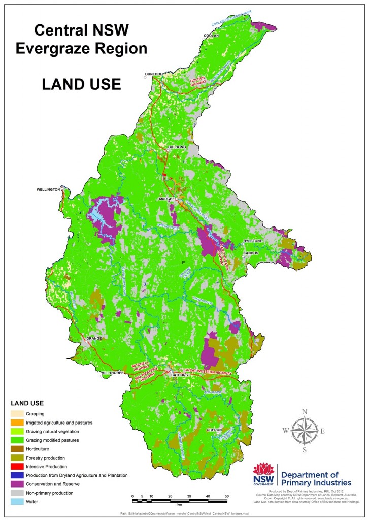 Figure 1. Land use in the upper portion of Central Tablelands NSW