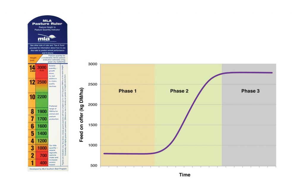 Figure 4. Target Feed on Offer to maximise pasture growth in winter