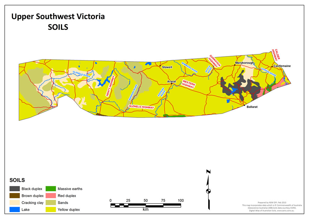 Figure 3. Soils of Southwest Victoria (Upper).
